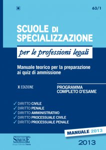 Copertina di 'Scuole di Specializzazione per le Professioni Legali - Manuale'