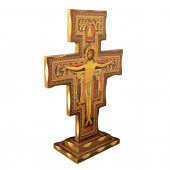 Immagine di 'Croce di San Damiano in legno con base - dimensioni 80x56 cm'