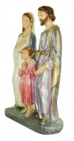 Immagine di 'Statua Sacra Famiglia in gesso madreperlato dipinta a mano - 20 cm'