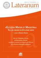 «Ecclesia Mater et Magistra»: dall'evento celebrato alla comunità ordinata - Dario Vitali