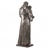 Immagine di 'Statua sacra in resina argentata "Sant'Antonio di Padova" - altezza 50 cm'