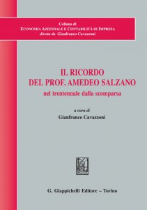 Copertina di 'Il ricordo del Prof. Amedeo Salzano nel trentennale dalla scomparsa'