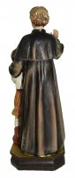 Immagine di 'Statua di San Giovanni Bosco con bambino da 12 cm in confezione regalo con segnalibro'