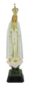 Copertina di 'Statua Madonna di Fatima dipinta a mano con decorazioni color oro e strass (circa 35 cm)'