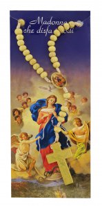 Copertina di 'Rosario Madonna che scioglie i nodi con grani in legno da 5 mm'