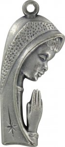 Copertina di 'Medaglia Madonna di profilo in metallo - 3,5 cm'