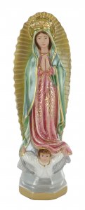 Copertina di 'Statua Madonna di Guadalupe in gesso madreperlato dipinta a mano - 25 cm'