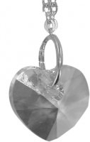 Immagine di 'Collana in argento 925 con ciondolo in cristallo a forma di cuore'