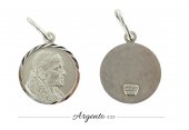 Immagine di 'Medaglia San Giovanni Paolo II tonda in argento 925 - 1,6 cm'