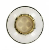 Immagine di 'Antivento in vetro da  5 mm con ghiera a vite - metallo dorato'