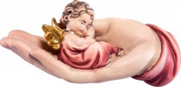 Copertina di 'Mano protettrice distesa con angelo rosso - Demetz - Deur - Statua in legno dipinta a mano. Altezza pari a 7 cm.'