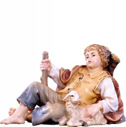 Copertina di 'Fanciullo sdraiato H.K. - Demetz - Deur - Statua in legno dipinta a mano. Altezza pari a 11 cm.'