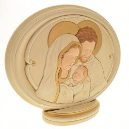 Copertina di 'Ovale in resina "Sacra Famiglia" - dimensioni 20,5x17 cm'