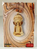 Immagine di 'Piccolo angelo custode in legno con laccio - altezza 5 cm'