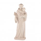 Statua sacra in resina bianca "Sant'Antonio di Padova" - altezza 80 cm