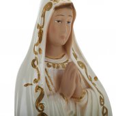 Immagine di 'Statua in gesso madreperlato Madonna di Fatima dipinta a mano - cm 30'