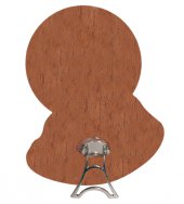 Immagine di 'Immagine di San Pio sagomata su legno mdf con appoggio - 6,2 x 8,6 cm'