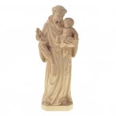 Statua sacra in legno naturale "Sant'Antonio di Padova" - altezza 30 cm