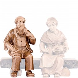 Copertina di 'Nonno seduto H.K. - Demetz - Deur - Statua in legno dipinta a mano. Altezza pari a 11 cm.'