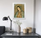Immagine di 'Quadro "Madonna di Guadalupe" con lamina oro e cornice con decorazione a sbalzo'