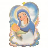 Icona sagomata con preghiera "Ave Maria" per bambini - altezza 16 cm