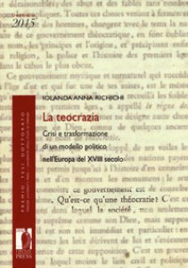 Copertina di 'La teocrazia: crisi e trasformazione di un modello politico nell'Europa del XVIII secolo'