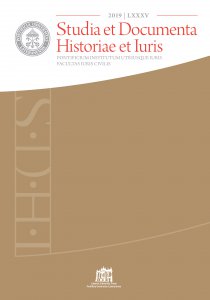 Copertina di 'Studia et Documenta Historiae et Iuris 2019 | LXXXV'