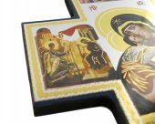Immagine di 'Croce icona Madonna Tenerezza stampa su legno - 15 x 15 cm'