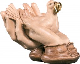 Copertina di 'Mani protettrici con colomba - Demetz - Deur - Statua in legno dipinta a mano. Altezza pari a 10 cm.'
