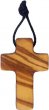 Croce in legno d'ulivo con laccio