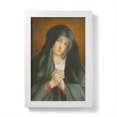 Quadretto "Madonna Addolorata" con cornice minimal - dimensioni 15x10 cm - Sassoferrato