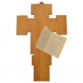 Immagine di 'Croce in legno d'ulivo da appendere "Gesù Nazareno Re dei Giudei" - altezza 26 cm'