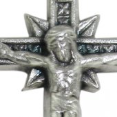 Immagine di 'Croce con Cristo riportato in metallo ossidato - 3,5 cm'