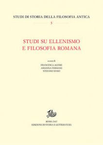 Copertina di 'Studi su ellenismo e filosofia romana'