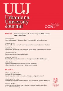 Copertina di 'Urbaniana University Journal. LXXIV/2 2021: Focus - Crisi ed emergenza: volti diversi e responsabilità comune. Limiti e opportunità'