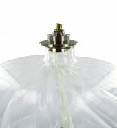 Immagine di 'Lampada per il Santissimo grande in vetro soffiato a forma di melograno -  20 x 12 cm'