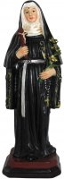 Immagine di 'Statua di Santa Rita da 12 cm in confezione regalo con segnalibro in versione FRANCESE'
