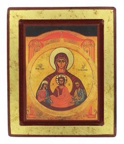 Copertina di 'Icona greca in legno degli sposi "Nostra Signora dell'Alleanza" - 19x16 cm'