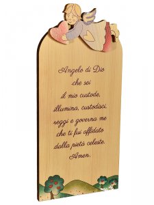 Copertina di 'Quadretto in legno "Angelo di Dio" - dimensioni 18x9 cm'