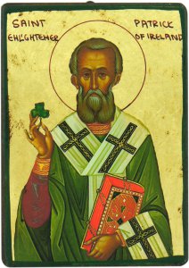 Copertina di 'Icona Saint Patrick / San Patrizio, produzione greca su legno - 10 x 7,5 cm'