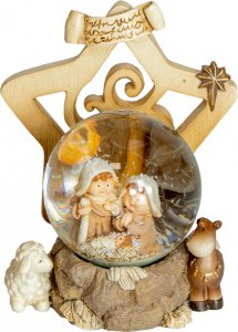 Copertina di 'Presepe in palla di vetro con stella - altezza 8,5 cm'