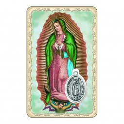 Copertina di 'Card "Vergine di Guadalupe" con preghiera e medaglia - (10 pezzi)'