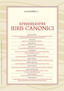 Copertina di 'Ephemerides Iuris Canonici - Anno 2020 - n. 1.'