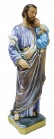 Immagine di 'Statua San Giuseppe in gesso madreperlato dipinta a mano - 50 cm'