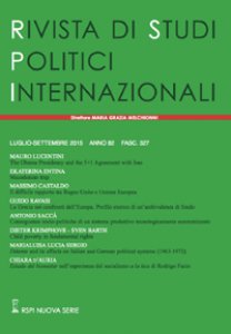 Copertina di 'Rivista di Studi Politici Internazionali. Fascicolo 1/2016'