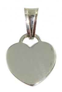 Copertina di 'Ciondolo a forma di cuore piatto in argento 925 - 1,6 cm'