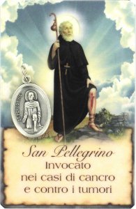 Copertina di 'Card San Pellegrino della guarigione in PVC con preghiera e medaglia - 5,5 x 8,5 cm - italiano'
