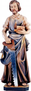 Copertina di 'San Giuseppe falegname - Demetz - Deur - Statua in legno dipinta a mano. Altezza pari a 50 cm.'