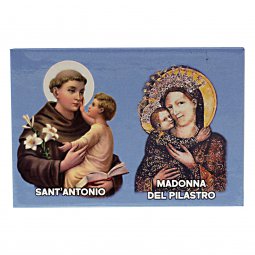Copertina di 'Magnete rettangolare "Sant'Antonio e Madonna del Pilastro" - dimensioni 5,5 x 7,5 cm'