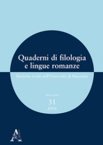 Copertina di 'Quaderni di filologia e lingue romanze. Ricerche svolte nell'Universit di Macerata (2016). Con CD-ROM'
